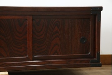 《台輪取り付け加工費込み》　中古　美品　志太民芸家具　木目の美しさが際立つローボード　(R-085709)