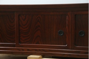 《台輪取り付け加工費込み》　中古　美品　志太民芸家具　木目の美しさが際立つローボード　(R-085709)