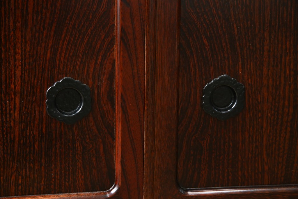 《台輪取り付け加工費込み》　中古　美品　志太民芸家具　木目の美しさが際立つローボード　(R-085709)