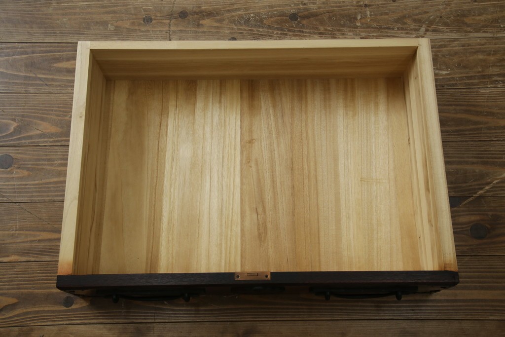 《天板・台輪取り付け加工費込み》　中古　美品　志太民芸家具　木目の美しさが際立つローチェスト　(R-085710)