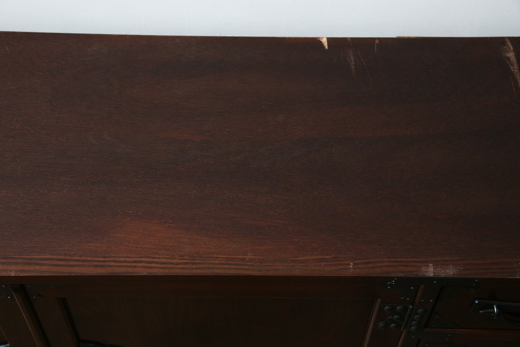 《天板・台輪取り付け加工費込み》　中古　美品　志太民芸家具　木目の美しさが際立つローチェスト　(R-085710)