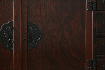 《天板・台輪取り付け加工費込み》　中古　美品　志太民芸家具　木目の美しさが際立つローチェスト　(R-085710)