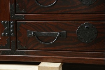 《天板・台輪取り付け加工費込み》　中古　美品　志太民芸家具　木目の美しさが際立つローチェスト　(R-085710)