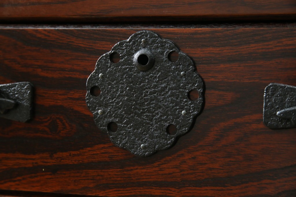 《天板・台輪取り付け加工費込み》　中古　美品　志太民芸家具　木目の美しさが際立つローチェスト　(R-085710)