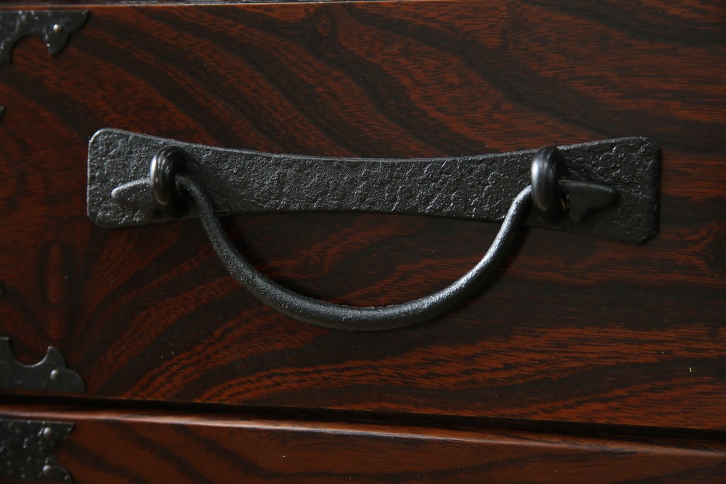 《天板・台輪取り付け加工費込み》　中古　美品　志太民芸家具　木目の美しさが際立つローチェスト　(R-085710)