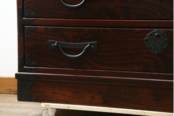 《天板取り付け加工費込み》　中古　志太民芸家具　深い色合いの木肌が美しいサイドボード　(R-085711)