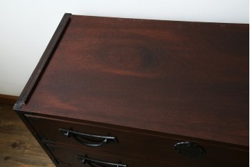 《天板取り付け加工費込み》　中古　志太民芸家具　深い色合いの木肌が美しいサイドボード　(R-085711)