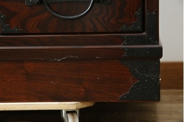 《天板取り付け加工費込み》　中古　志太民芸家具　深い色合いの木肌が美しいサイドボード　(R-085711)