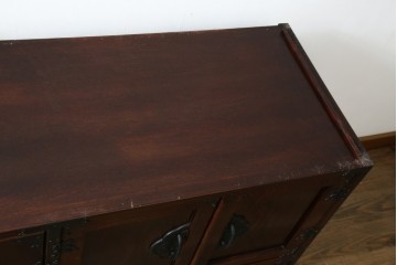 《天板取り付け加工費込み》　中古　志太民芸家具　深い色合いの木肌が美しいサイドボード　(R-085711)