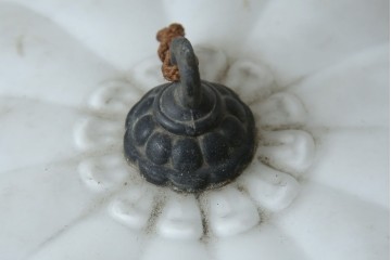 《引っ掛けシーリング式ペンダントライト加工費込み》　和製アンティーク　ぼんぼり型フォルムの可愛らしいペンダントライト　(R-085712)