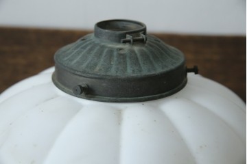 《引っ掛けシーリング式ペンダントライト加工費込み》　和製アンティーク　ぼんぼり型フォルムの可愛らしいペンダントライト　(R-085713)