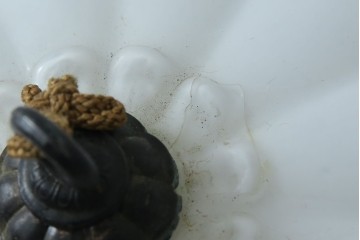 《引っ掛けシーリング式ペンダントライト加工費込み》　和製アンティーク　ぼんぼり型フォルムの可愛らしいペンダントライト　(R-085713)