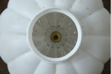 《引っ掛けシーリング式ペンダントライト加工費込み》　和製アンティーク　ぼんぼり型フォルムの可愛らしいペンダントライト　(R-085713)