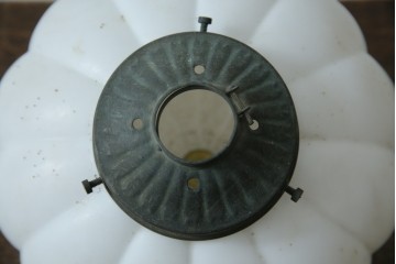 《引っ掛けシーリング式ペンダントライト加工費込み》　和製アンティーク　ぼんぼり型フォルムの可愛らしいペンダントライト　(R-085713)