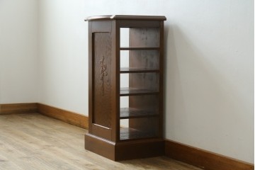中古　美品　希少な廃番品　三越家具(現カントリーハウス)　Brugge(ブルージュ)　上品なバラの彫刻が入ったスリッパラック　(R-085719)