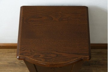 中古　美品　希少な廃番品　三越家具(現カントリーハウス)　Brugge(ブルージュ)　上品なバラの彫刻が入ったスリッパラック　(R-085719)