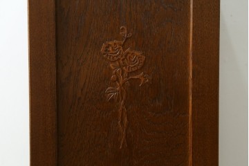 中古　美品　希少な廃番品　三越家具(現カントリーハウス)　Brugge(ブルージュ)　上品なバラの彫刻が入ったスリッパラック　(R-085719)