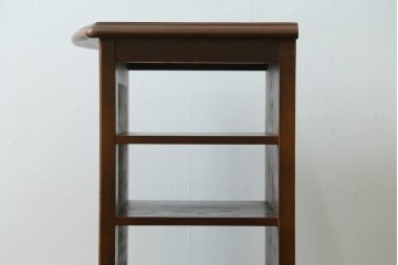 中古　美品　希少な廃番品　三越家具(現カントリーハウス)　Brugge(ブルージュ)　上品なバラの彫刻が入ったスリッパラック　(R-085719)