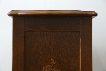 中古　美品　希少な廃番品　三越家具(現カントリーハウス)　Brugge(ブルージュ)　上品なバラの彫刻が入ったスリッパラック　(R-085719)