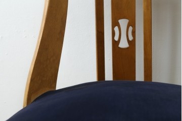和製ヴィンテージ　昭和レトロ　背もたれに透かし彫りの入ったレトロなドクターチェア　(R-085720)