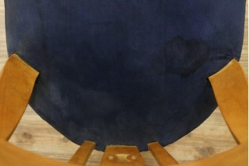 和製ヴィンテージ　昭和レトロ　背もたれに透かし彫りの入ったレトロなドクターチェア　(R-085720)