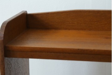 和製ヴィンテージ　昭和レトロ　素朴な木の味わいの薄型本棚　(R-085721)