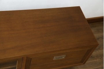 中古　美品　カリモク家具(karimoku)　domani(ドマーニ)　Morganton(モーガントン)　直線的なデザインとメタリックな引手が上品なテレビボード　定価約53万円　(R-085729)