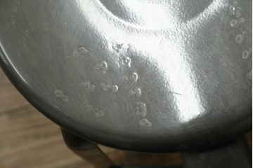 中古　美品　フランス　オールスチール製　Whale Tail(ホエールテイル・チェア)　工業用チェアの名作!　Nicolle Chair(ニコルチェア)4脚セット　定価(4脚合計)約23万円　(R-085731)