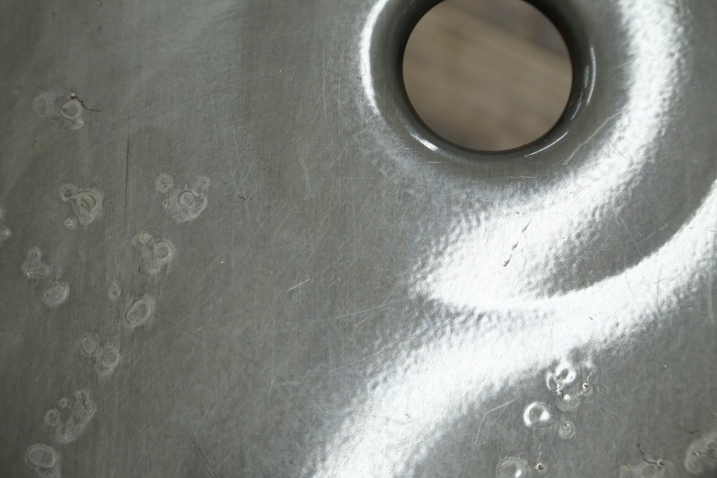 中古　美品　フランス　オールスチール製　Whale Tail(ホエールテイル・チェア)　工業用チェアの名作!　Nicolle Chair(ニコルチェア)4脚セット　定価(4脚合計)約23万円　(R-085731)