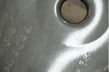 中古　美品　フランス　オールスチール製　Whale Tail(ホエールテイル・チェア)　工業用チェアの名作!　Nicolle Chair(ニコルチェア)4脚セット　定価(4脚合計)約23万円　(R-085731)