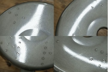 中古　美品　フランス　オールスチール製　Whale Tail(ホエールテイル・チェア)　工業用チェアの名作!　Nicolle Chair(ニコルチェア)4脚セット　定価(4脚合計)約23万円　(R-085731)