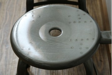 中古　美品　フランス　オールスチール製　Whale Tail(ホエールテイル・チェア)　工業用チェアの名作!　Nicolle Chair(ニコルチェア)4脚セット　定価(4脚合計)約23万円　(R-085731)