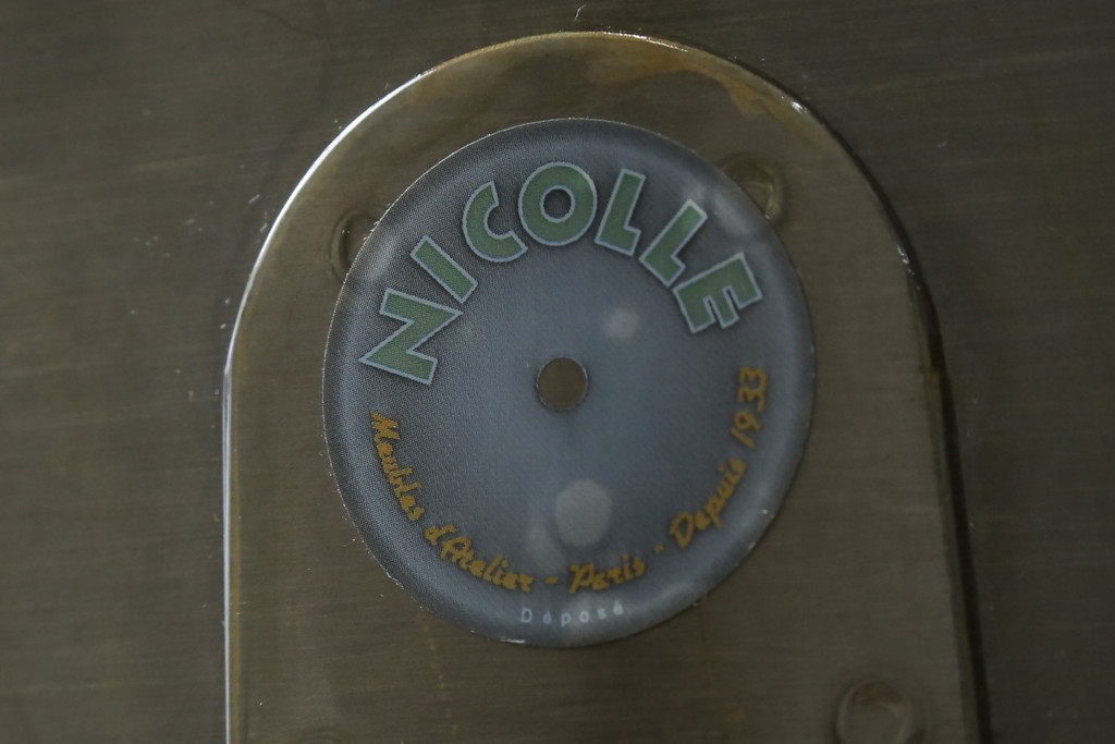 中古　美品　フランス　オールスチール製　Whale Tail(ホエールテイル・チェア)　工業用チェアの名作!　Nicolle Chair(ニコルチェア)4脚セット　定価(4脚合計)約23万円　(R-085731)