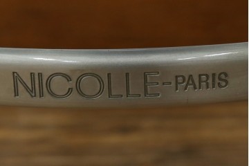 中古　美品　フランス　オールスチール製　Whale Tail(ホエールテイル・チェア)　工業用チェアの名作!　Nicolle Chair(ニコルチェア)4脚セット　定価(4脚合計)約23万円　(R-085731)