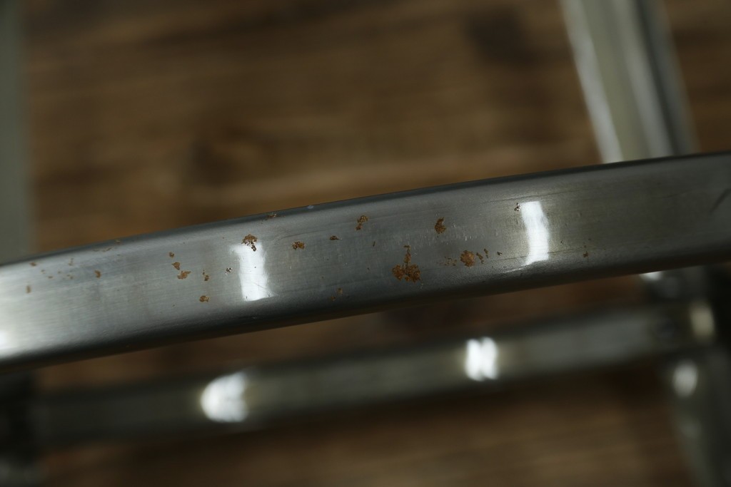 中古　美品　フランス　オールスチール製　Whale Tail(ホエールテイル・チェア)　工業用チェアの名作!　Nicolle Chair(ニコルチェア)4脚セット　定価(4脚合計)約23万円　(R-085731)