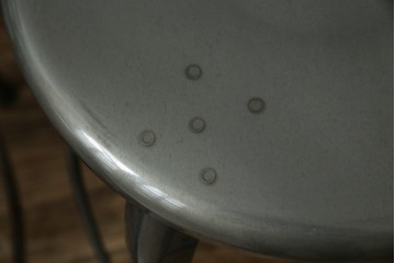 中古　美品　フランス　オールスチール製　Whale Tail(ホエールテイル・チェア)　工業用チェアの名作!　Nicolle Chair(ニコルチェア)5脚セット　定価(5脚合計)約29万円　(R-085731)