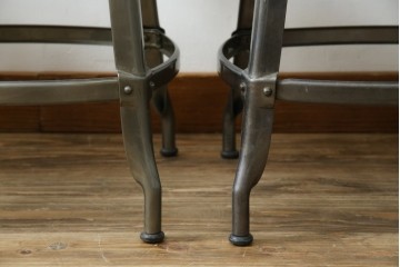 中古　美品　フランス　オールスチール製　Whale Tail(ホエールテイル・チェア)　工業用チェアの名作!　Nicolle Chair(ニコルチェア)5脚セット　定価(5脚合計)約29万円　(R-085731)