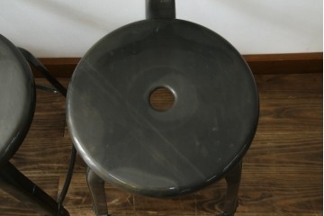 中古　美品　フランス　オールスチール製　Whale Tail(ホエールテイル・チェア)　工業用チェアの名作!　Nicolle Chair(ニコルチェア)5脚セット　定価(5脚合計)約29万円　(R-085731)