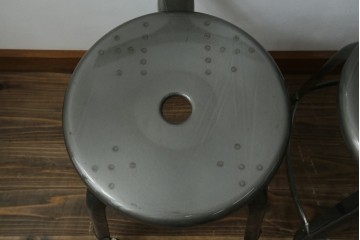 中古　美品　フランス　オールスチール製　Whale Tail(ホエールテイル・チェア)　工業用チェアの名作!　Nicolle Chair(ニコルチェア)5脚セット　定価(5脚合計)約29万円　(R-085731)