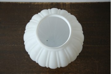 《引っ掛けシーリング式ペンダントライト加工費込み》　和製アンティーク　大正～昭和初期　縦溝の意匠が柔らかな陰影を描くペンダントライト　(R-085733)