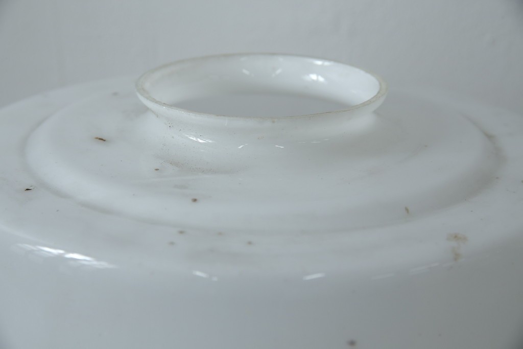 《引っ掛けシーリング式ペンダントライト加工費込み》　和製アンティーク　大正～昭和初期　直線的なフォルムが印象的なペンダントライト　(R-085736)