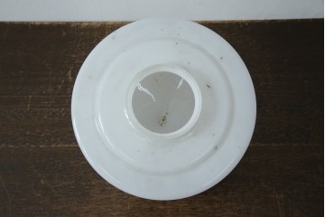 《引っ掛けシーリング式ペンダントライト加工費込み》　和製アンティーク　大正～昭和初期　直線的なフォルムが印象的なペンダントライト　(R-085736)