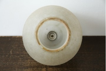 《引っ掛けシーリング式ペンダントライト加工費込み》　和製ヴィンテージ　ミルクガラス　可憐なシルエットのペンダントライト　(R-085744)