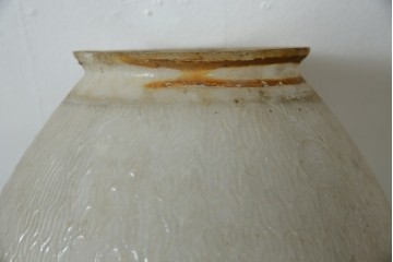 《引っ掛けシーリング式ペンダントライト加工費込み》　和製ヴィンテージ　ミルクガラス　可憐なシルエットのペンダントライト　(R-085744)