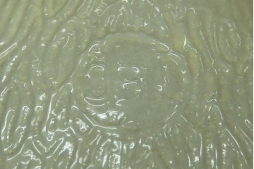 《引っ掛けシーリング式ペンダントライト加工費込み》　和製ヴィンテージ　ミルクガラス　可憐なシルエットのペンダントライト　(R-085744)