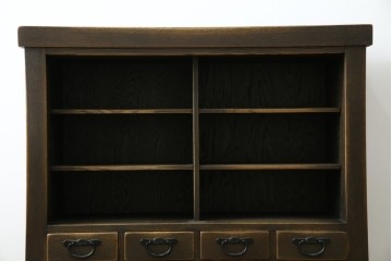 中古　美品　飛騨産業　JAPAN PROVINCIAL(ジャパンプロヴィンシャル)　格子戸の意匠が趣深い帳場箪笥　定価約95万円　(R-085751)