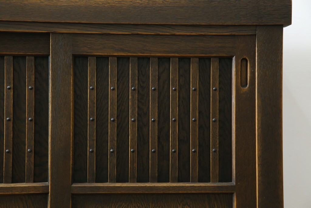 中古　美品　飛騨産業　JAPAN PROVINCIAL(ジャパンプロヴィンシャル)　格子戸の意匠が趣深い帳場箪笥　定価約95万円　(R-085751)