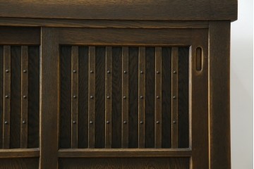 中古　美品　飛騨産業　JAPAN PROVINCIAL(ジャパンプロヴィンシャル)　格子戸の意匠が趣深い帳場箪笥　定価約95万円　(R-085751)