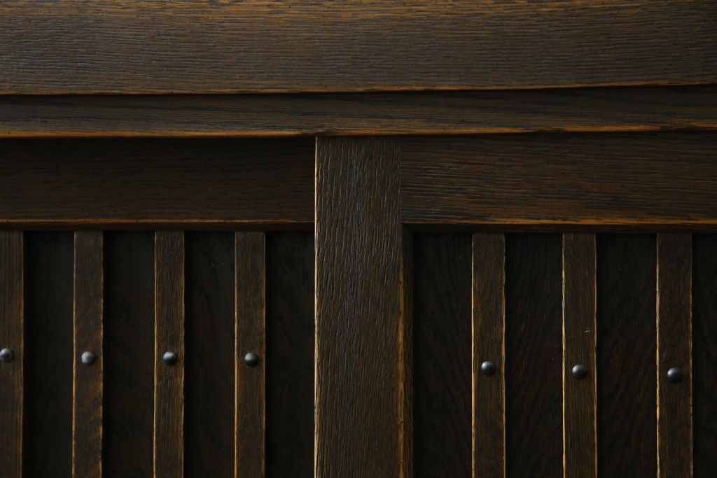 中古　美品　飛騨産業　JAPAN PROVINCIAL(ジャパンプロヴィンシャル)　格子戸の意匠が趣深い帳場箪笥　定価約95万円　(R-085751)