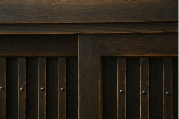 中古　美品　飛騨産業　JAPAN PROVINCIAL(ジャパンプロヴィンシャル)　格子戸の意匠が趣深い帳場箪笥　定価約95万円　(R-085751)